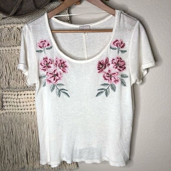 Anthropologie Postmark Floral Embroidered Top - Picture 2 of 7